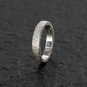 Anello Artigianale fatto a mano in Argento 925 - Silver - Design grezzo reticolazione - Donna e Uomo - Baco Ortigia - Siracusa