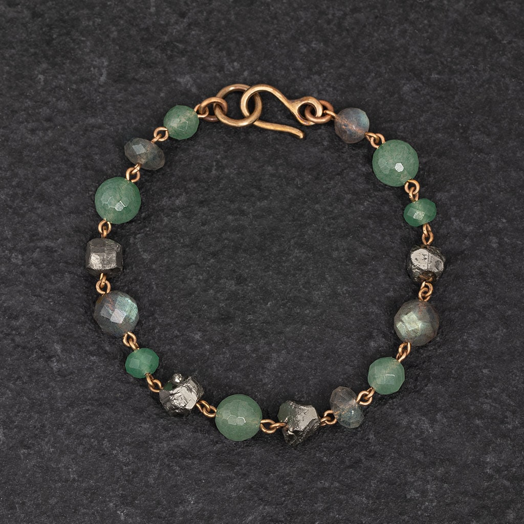 Bracciale In Avventurina Verde - Pietra Per Equilibrio E Armonia, Elastico Comodo - Foto 6