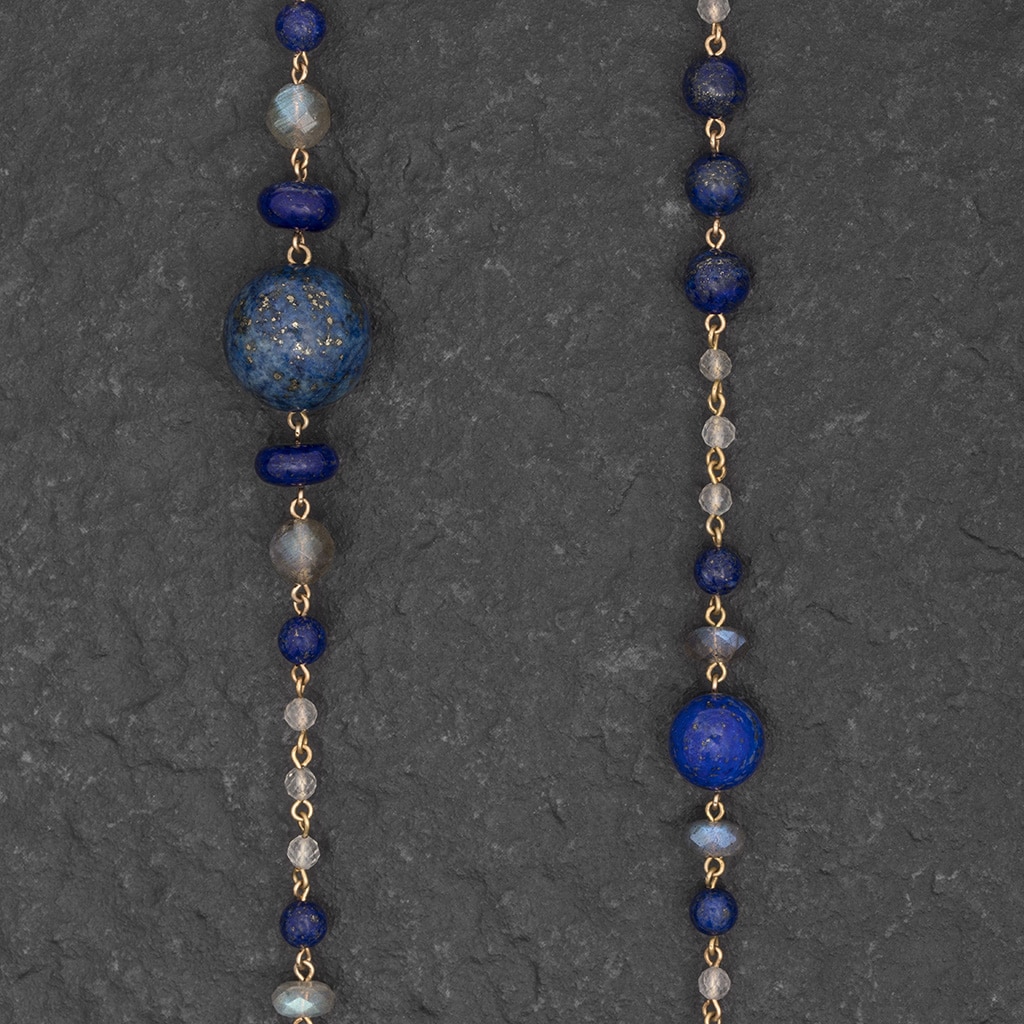 Collana vintage in argento e lapislazzulo - Asta Gioielli Orologi Fashion Vintage I Web Only
