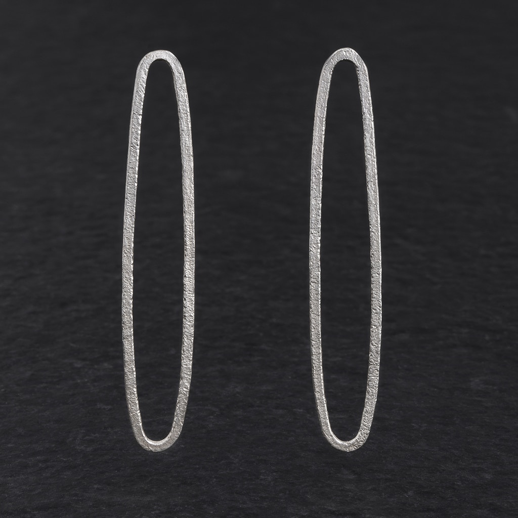 Orecchini A Cerchio Mezzaluna In Argento 925 E Vermeil Oro 18K – Leggeri E Ipoallergenici Per Donna – Gioielli Minimalisti