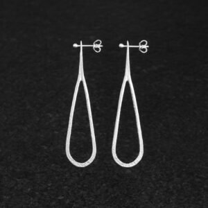 Orecchini Artigianali fatti a mano in Argento 925 - Silver - Frutti di Sicilia Datteri - Design Minimal - Leggeri Fini Sottili - Baco Ortigia - Siracusa